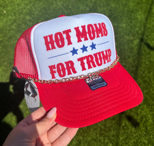 Hot Moms For Trump Trucker Hat